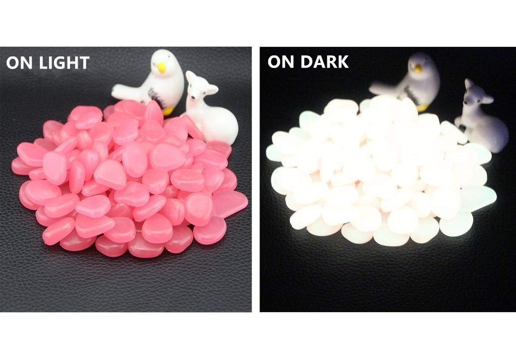 4.8Lbs 1000Pcs Glow in The Dark Stones Pebbles Blue, Azure
