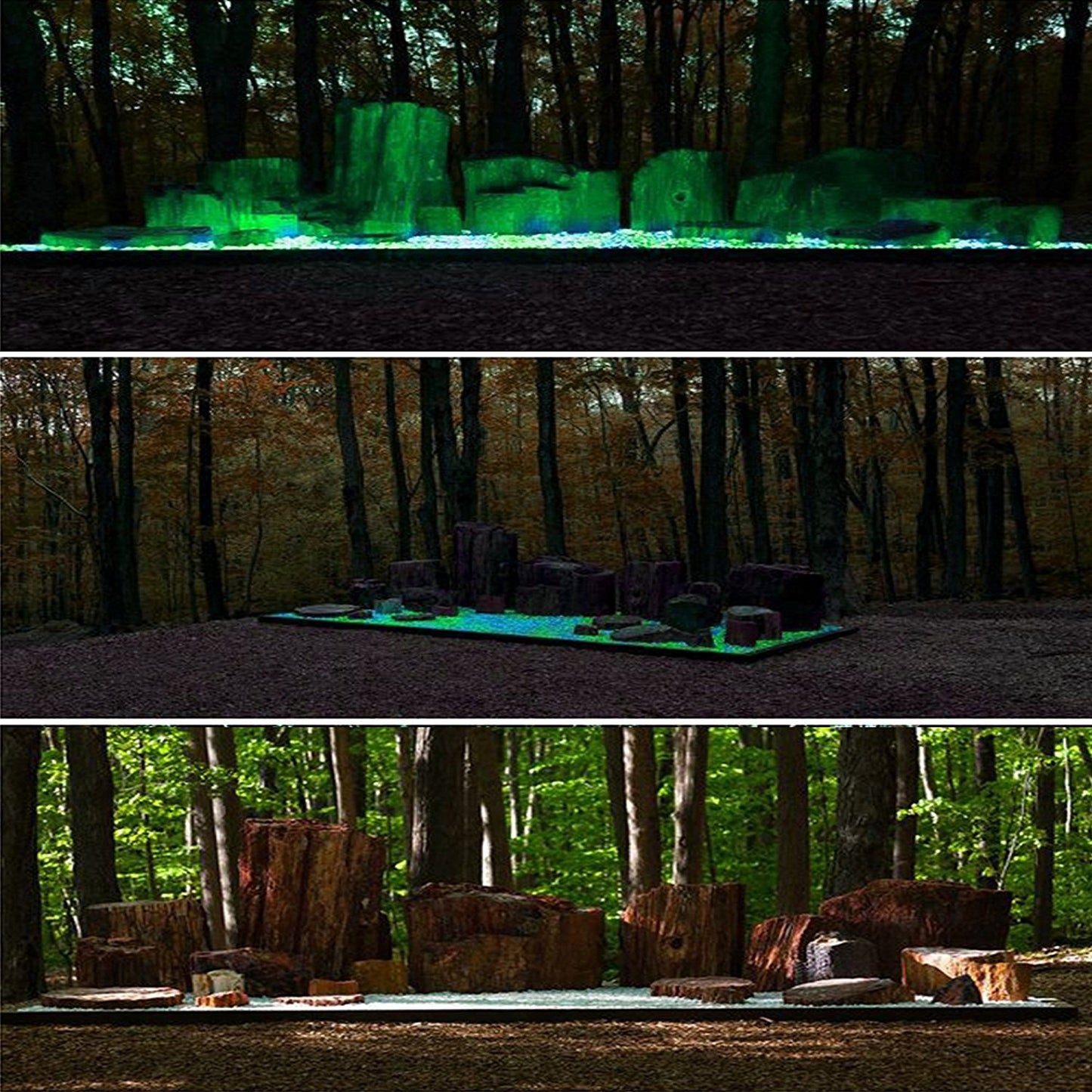 2.4Lbs 550Pcs Glow in The Dark Stones Garden Pebbles Rocks Indoor Outdoor Decor Luminous Stone for Walkways Driveway Yard Grass Fish Tank Halloween Decoration Large Bag