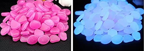 4.8Lbs 1000Pcs Glow in The Dark Stones Pebbles Blue, Azure