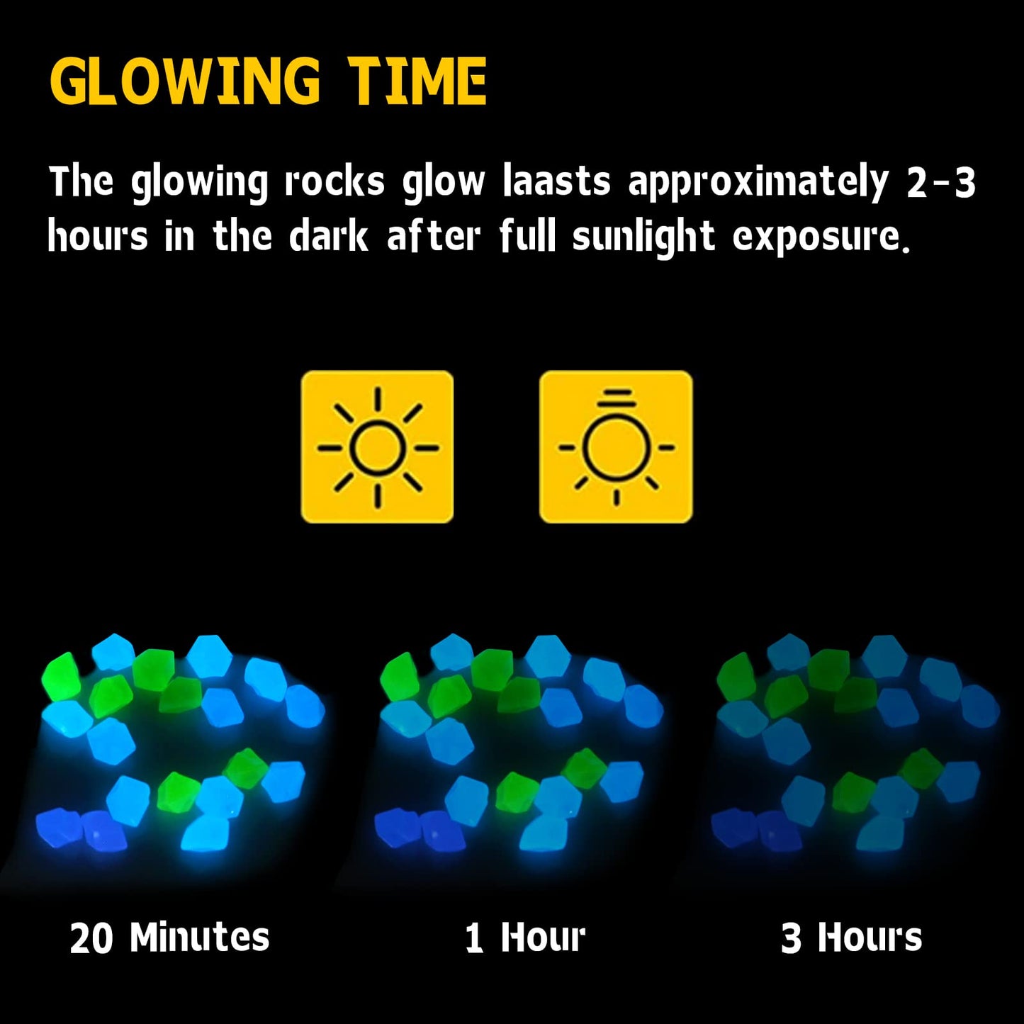 700 PCS Glowing Rocks Luminous Glow Stones Glow in The Dark Rocks for Fish Tank Aquarium Lawn Patio Garden Outdoor Decor and DIY Ideas (Multicolor)