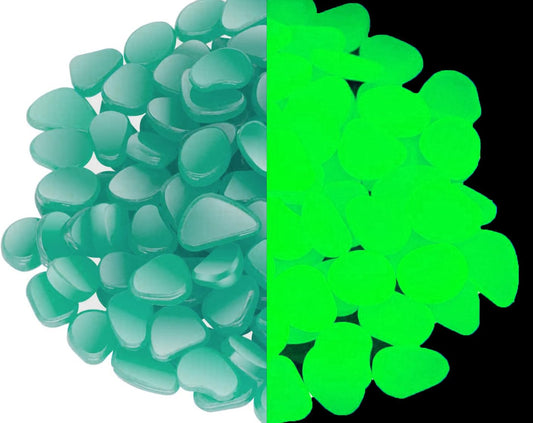Glowing Stones, Decorative Accent Lighting for Gardens, Patios, Blue