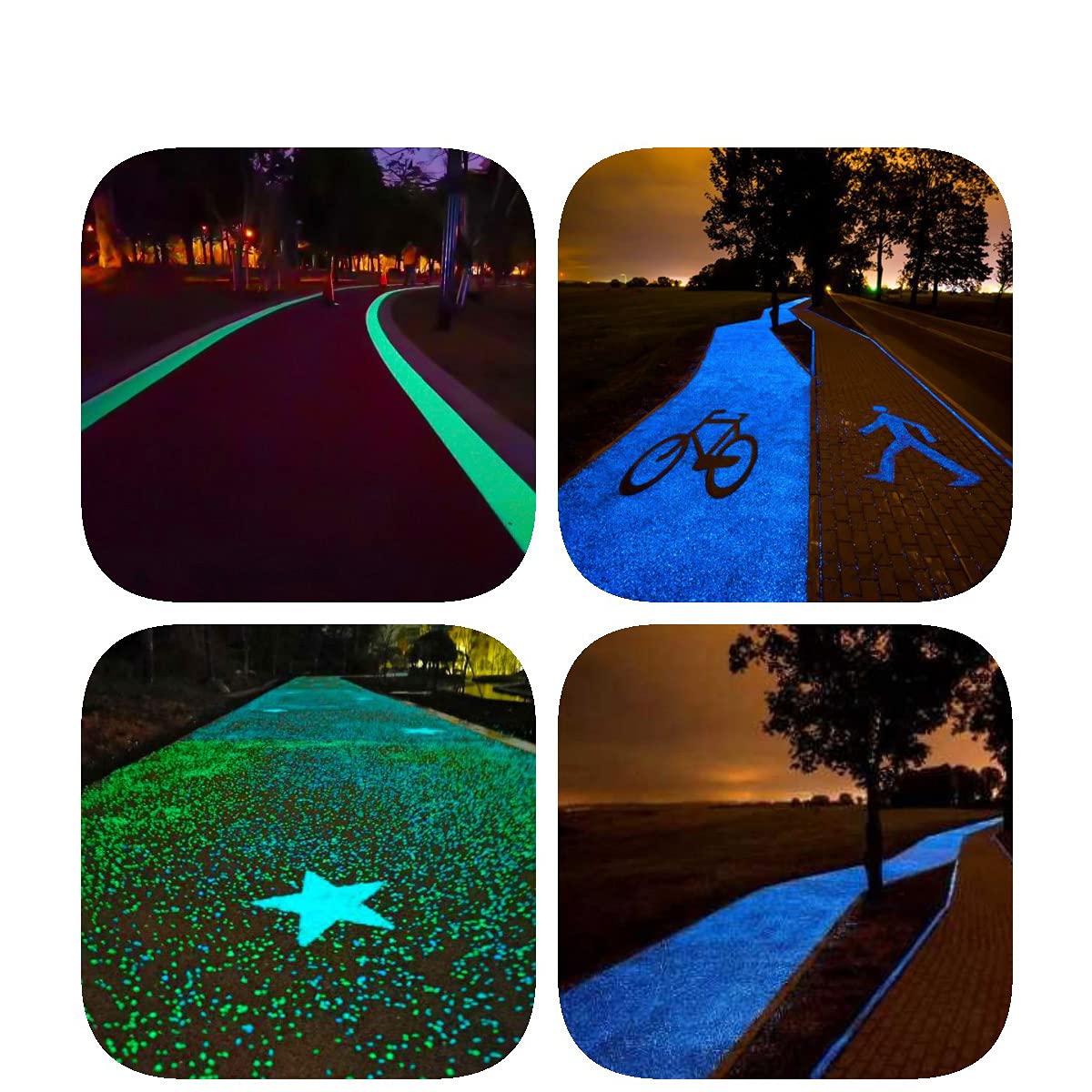 Glowing Stones, Decorative Accent Lighting for Gardens, Patios, Blue